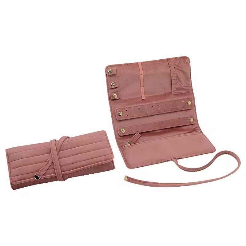 Borsa Portagioie in Velluto Borsa Porta Collane Orecchini Anelli Organizer Morbido Portagioie Portatile da Viaggio Casa