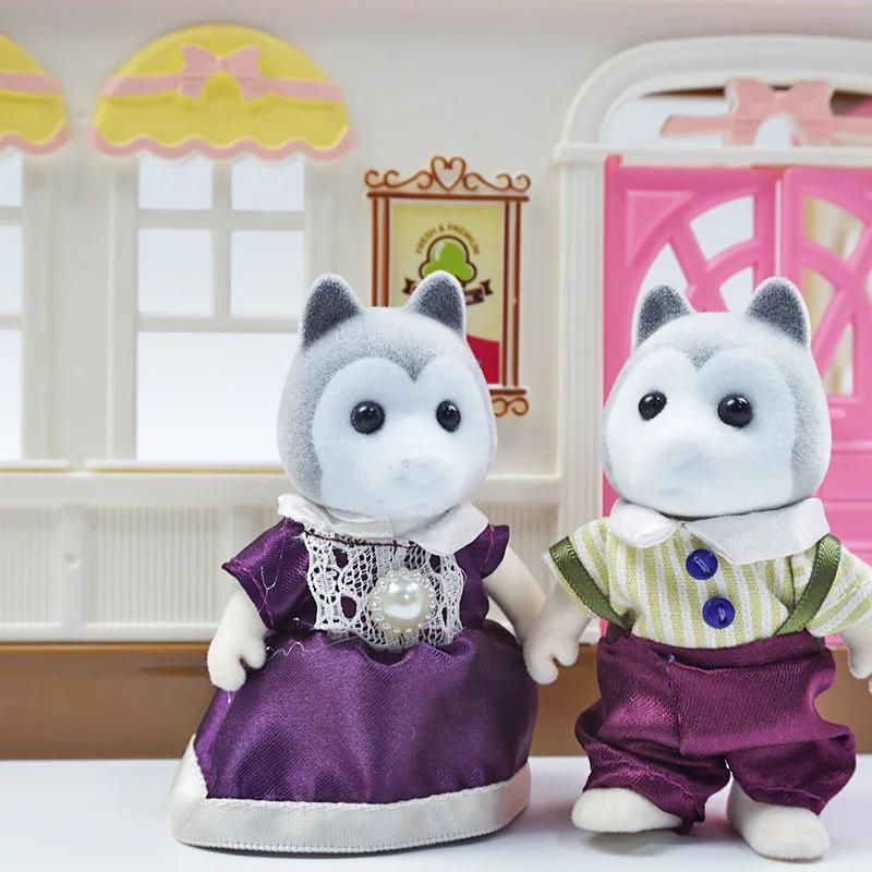 Simulation Wald Rentier Familie Puppe Puppenhaus Figuren Möbel Set DIY Spielset Spielen Haus Mädchen Spielzeug Zubehör Weihnachten Geschenke