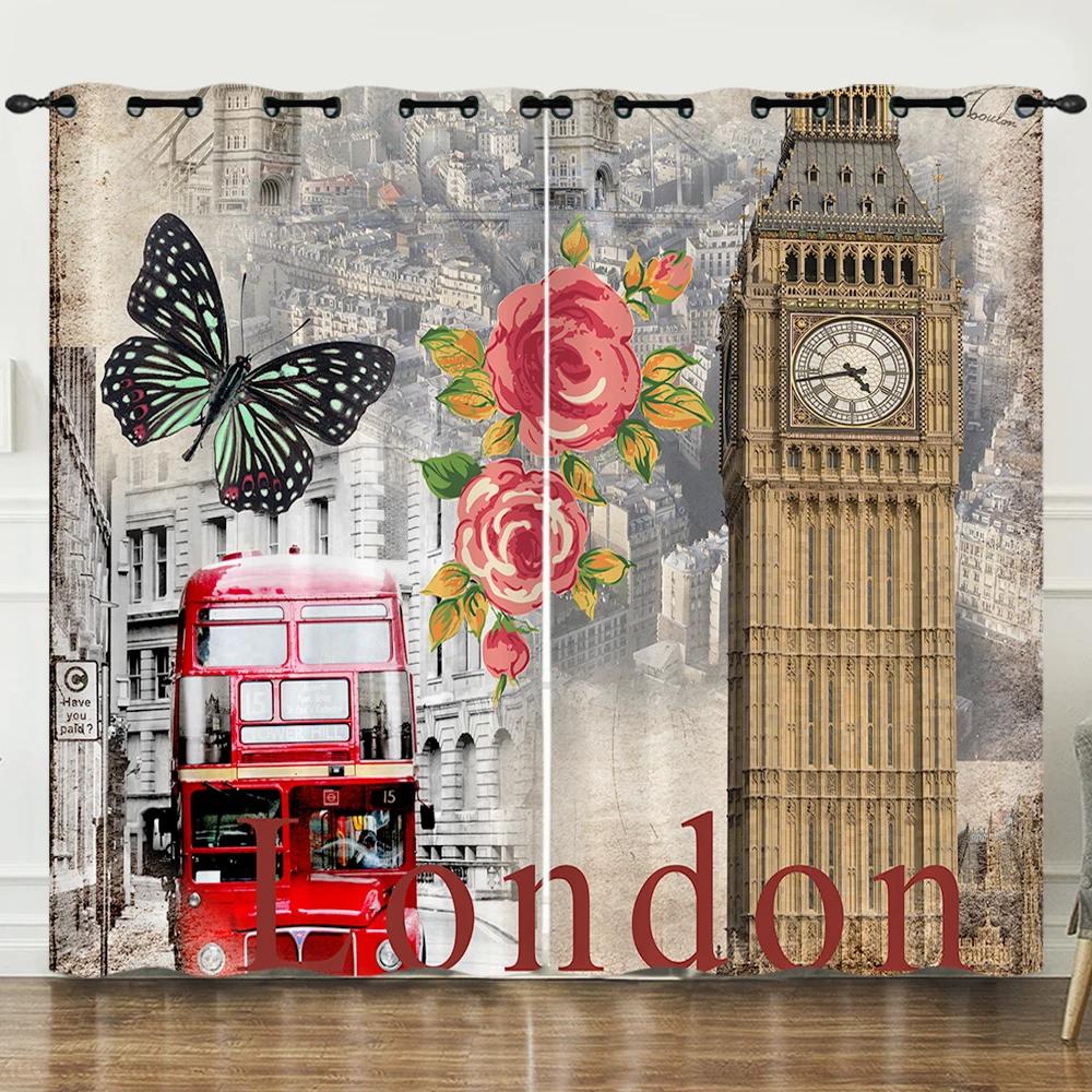 

Girls Room Bedroom Chic Drapery French Paris Theme Wall Window Draperies Girl Women for Oil Painting Eiffel Tower Paris Decor Draperies ideal W50xH130(CM)x2pcs&Hook