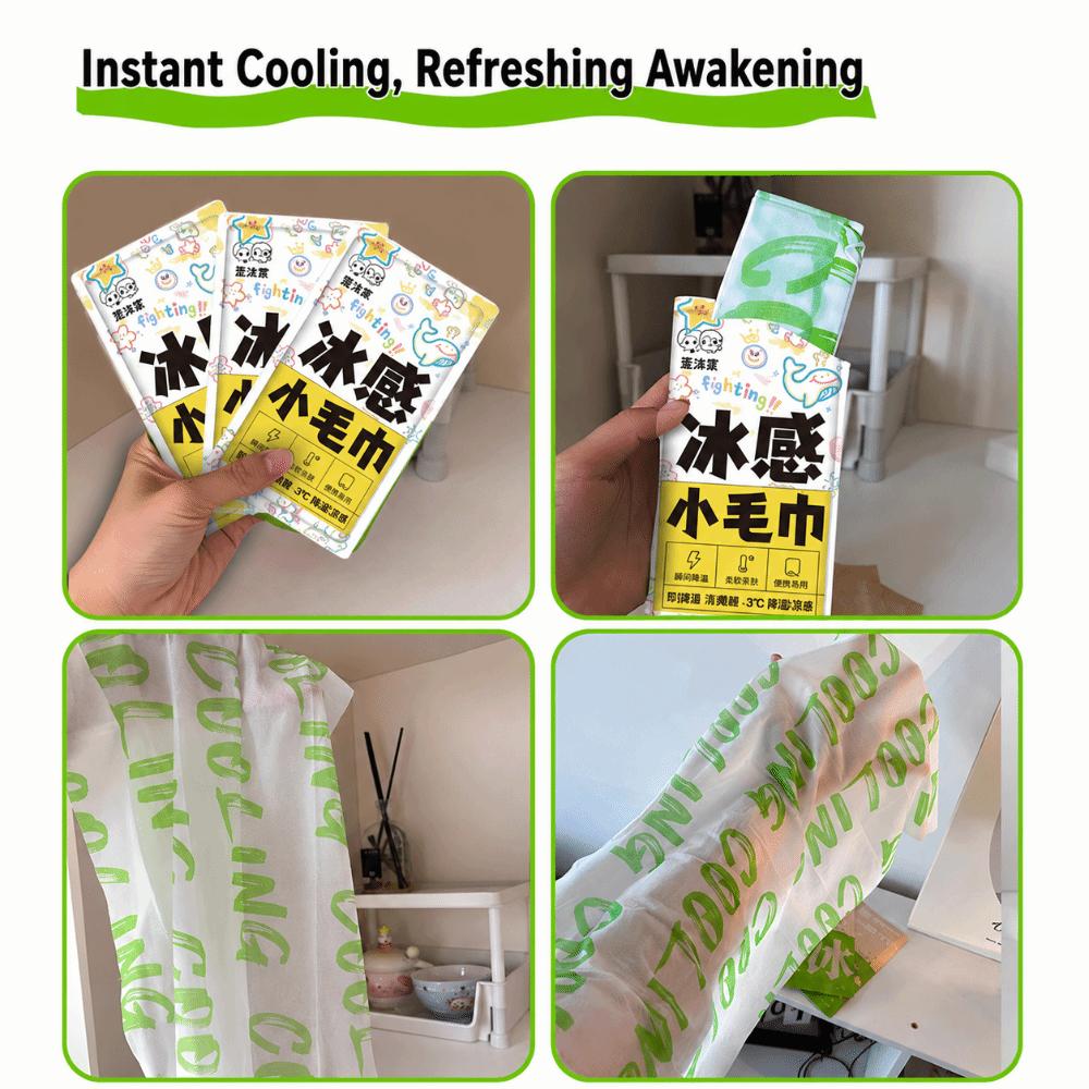 Heat Relief Instant Cooling Wipes Towel 25*65cm Ice Towel  Sports Outdoor