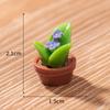 2Pcs Artificial Realistic Succulent Cactus Resin Potted Plants Dollhouse Miniature Desktop Decor Micro Landscape Ornaments