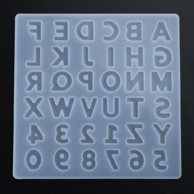 Alphabet Number Mold Crystal Epoxy Silicone Mold Keychain Multipurpose Mould