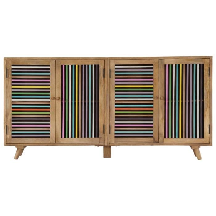 MILLIONTEK Buffet 150 x 30 x 75 cm Bois de manguier massif