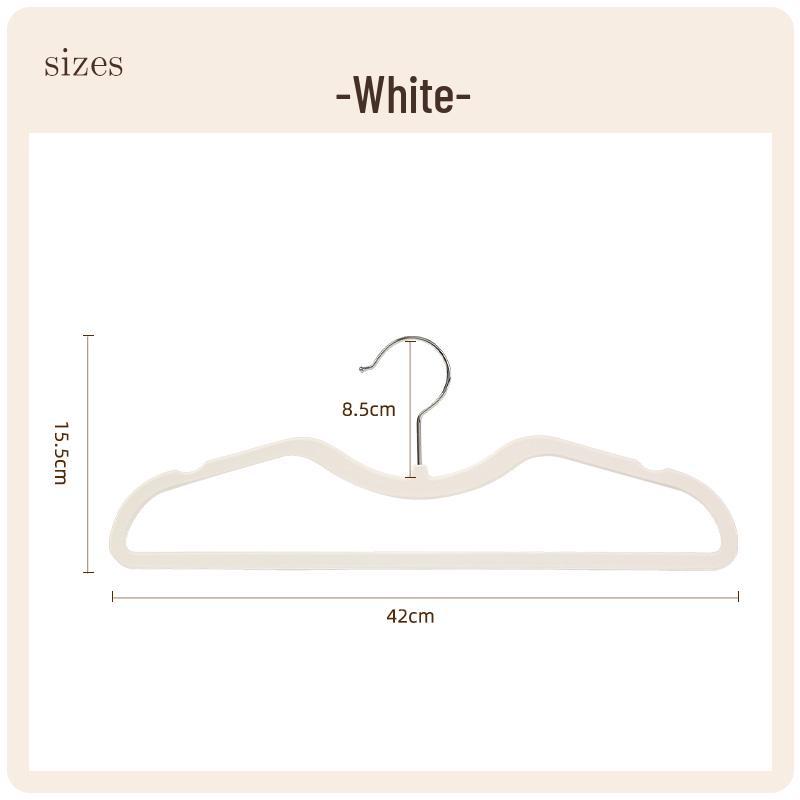Short-neck Non-slip Clothes Hanger: Skin-feel Film, No Marks, Prevents Shoulder Bumps, Ideal for Home Storage and Organization.