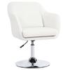 Swivel Living Room Chair 360 Degree With Adjustable Height Enveloping Backrest Armrest And Cushion 60x60x79 91 Cm White