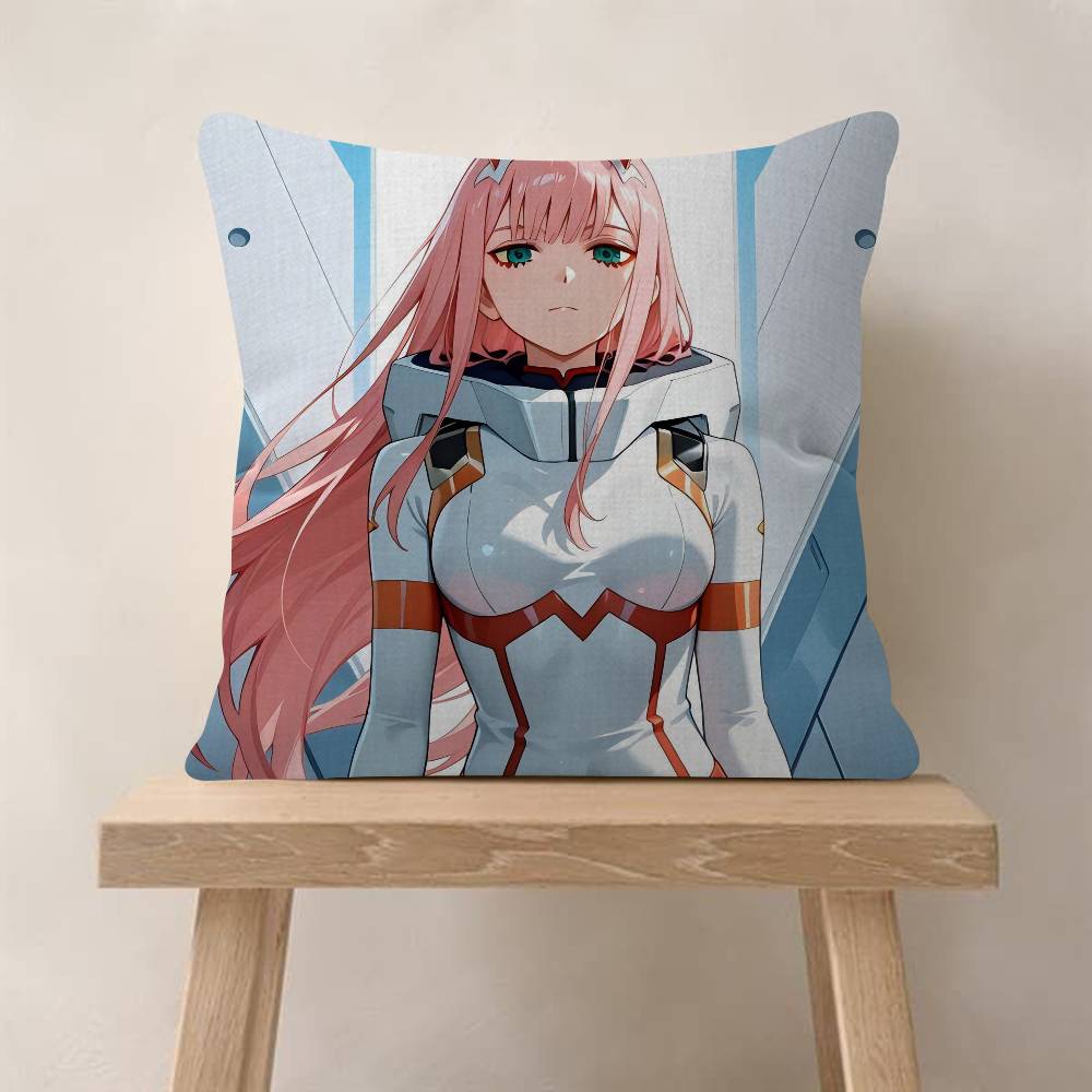 Anime DDarling In The Franxx Cushion Cover Car Throw Pillow Case For Sofa Car Christmas Gift
