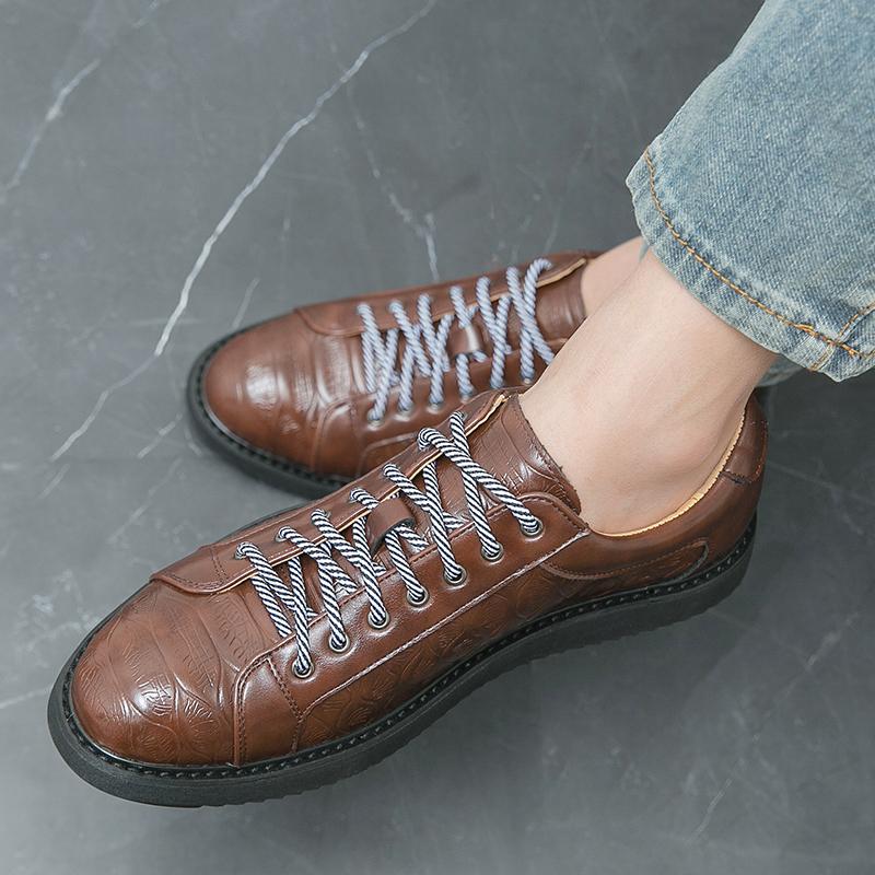 Весенние новые мужские повседневные туфли на шнуровке — фото 5