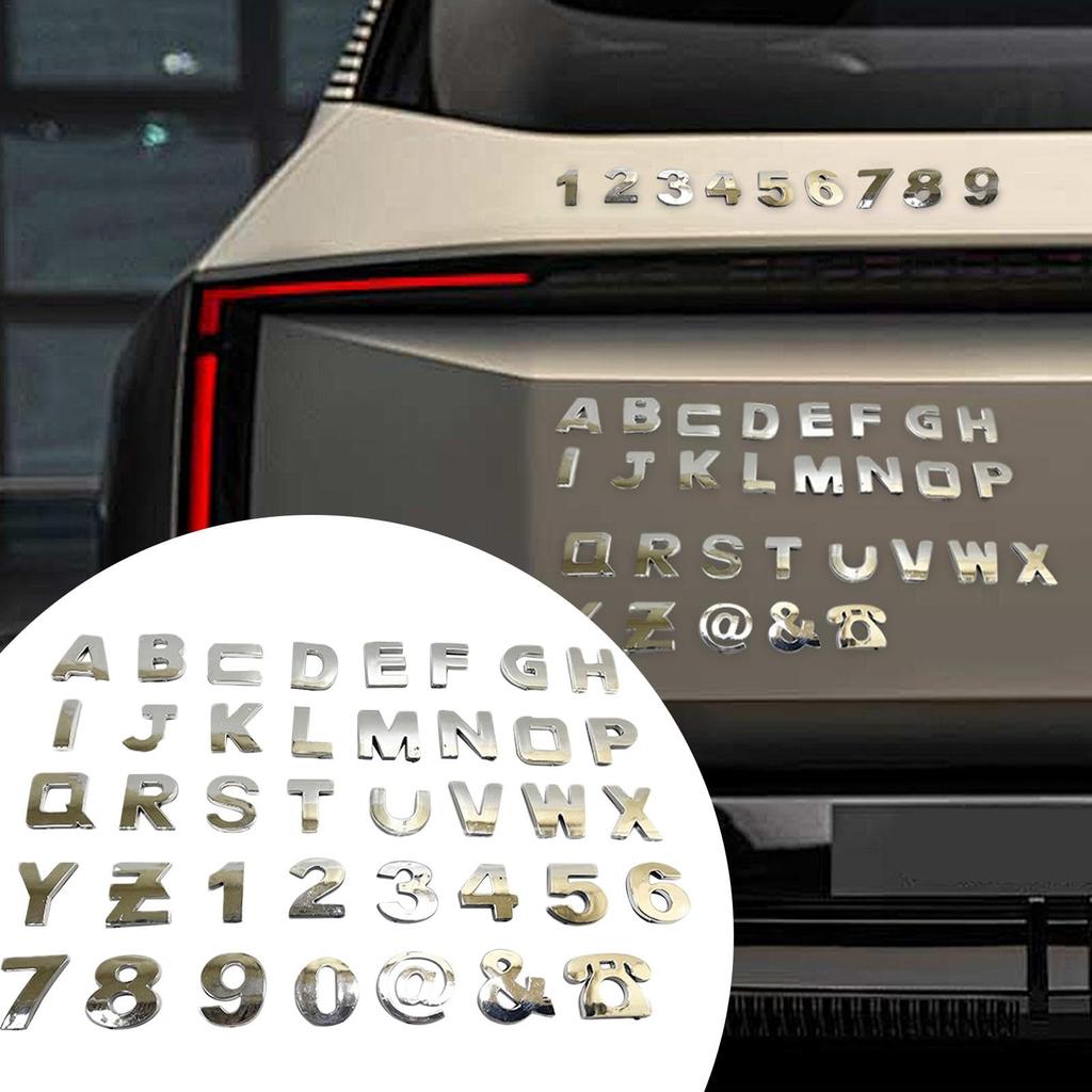 Car Letter Decal, Car 3D Letter Sticker - Weather and UV Resistant Letter Sticker