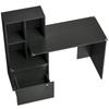 Computer Desk with Bookshelf 4 Compartments and Lockable Drawer Dressing Table (only with 1pc Computer Desk)