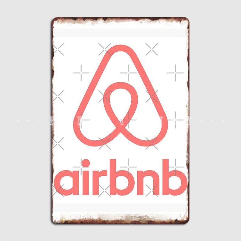 

Логотип Airbnb 1 Металлическая табличка Постер Декор стены Кинотеатр Гостиная Настенная роспись Забавная жестяная табличка Постер 20x30cm