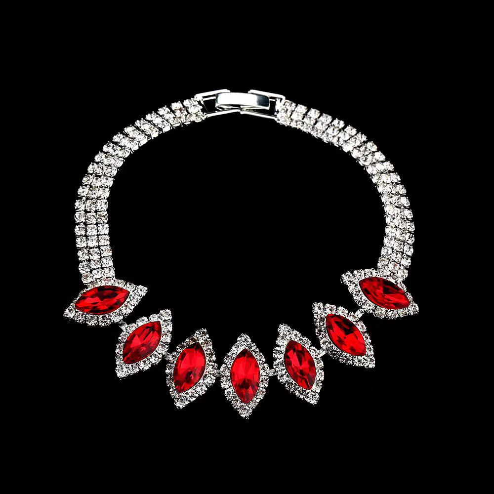 Bridal Angel Tears Rhinestone Zircon Necklace & Earrings Set
