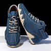 Handmade men's retro leather boots, fashionable designer shoes, outdoor boots, men's walking shoes, men's breathable boots