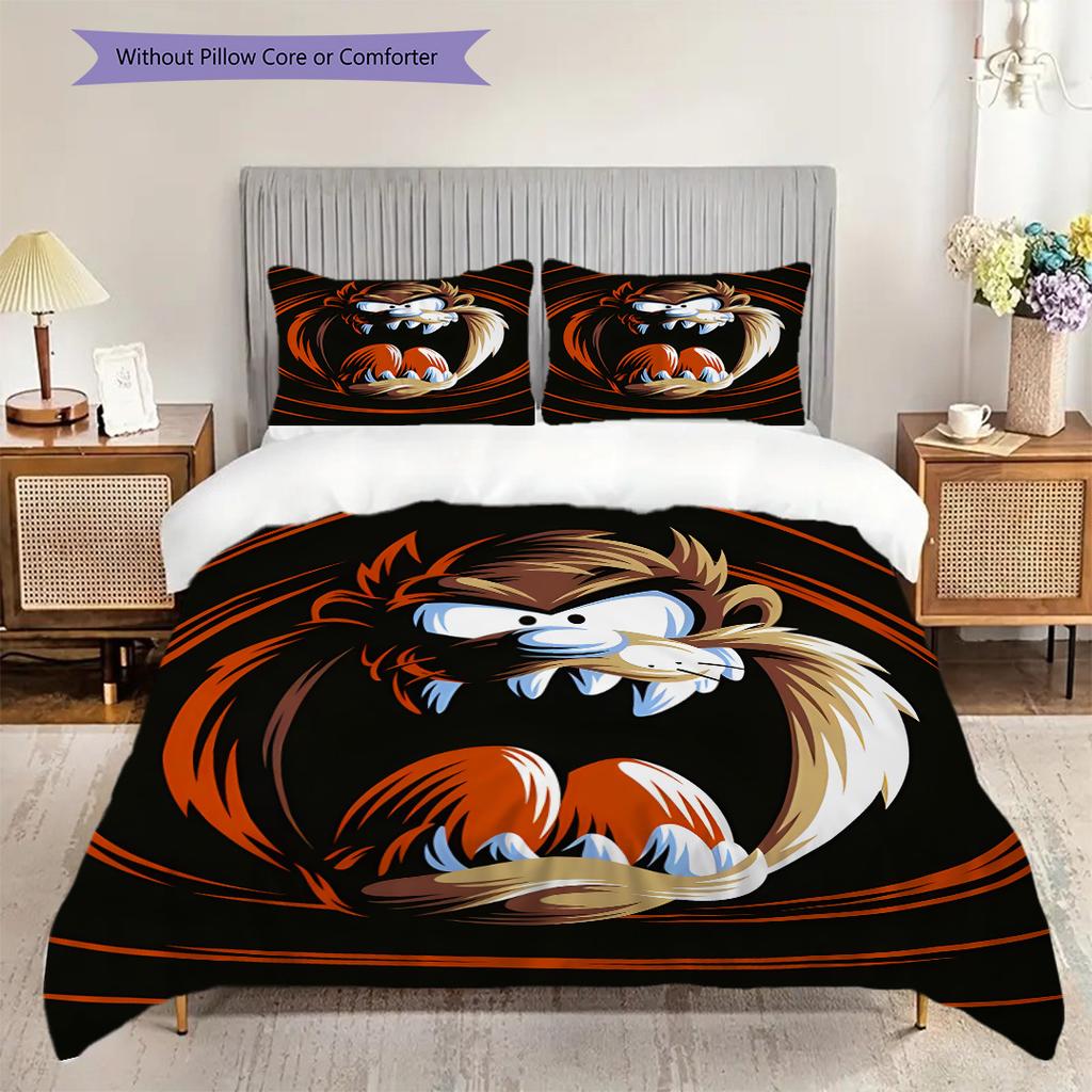 Madness Meets Mystery Tale Two Beasts Threepiece Set 1 Duvet Cover 2 Pillowcase Without Core Bedding Set Soft And Comfortable