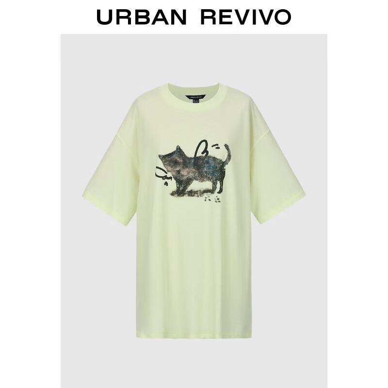 Women s Autumn 2025 Fun Pet Print Cotton Loose T-Shirt S