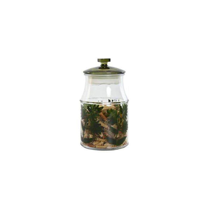 Set of Glass Jars - Home ESPRIT - 1.2 L - 3 Pieces - Multicoloured - 13.04x13.67x18.54 Cm - Food Storage