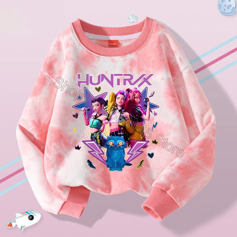 New K Pop Demon Hunters Kids Hoodie Sweatshirt Kawaii Cartoon Printed Tops Boys Autumn Long Sleeves Baby Girl Winter Clothes