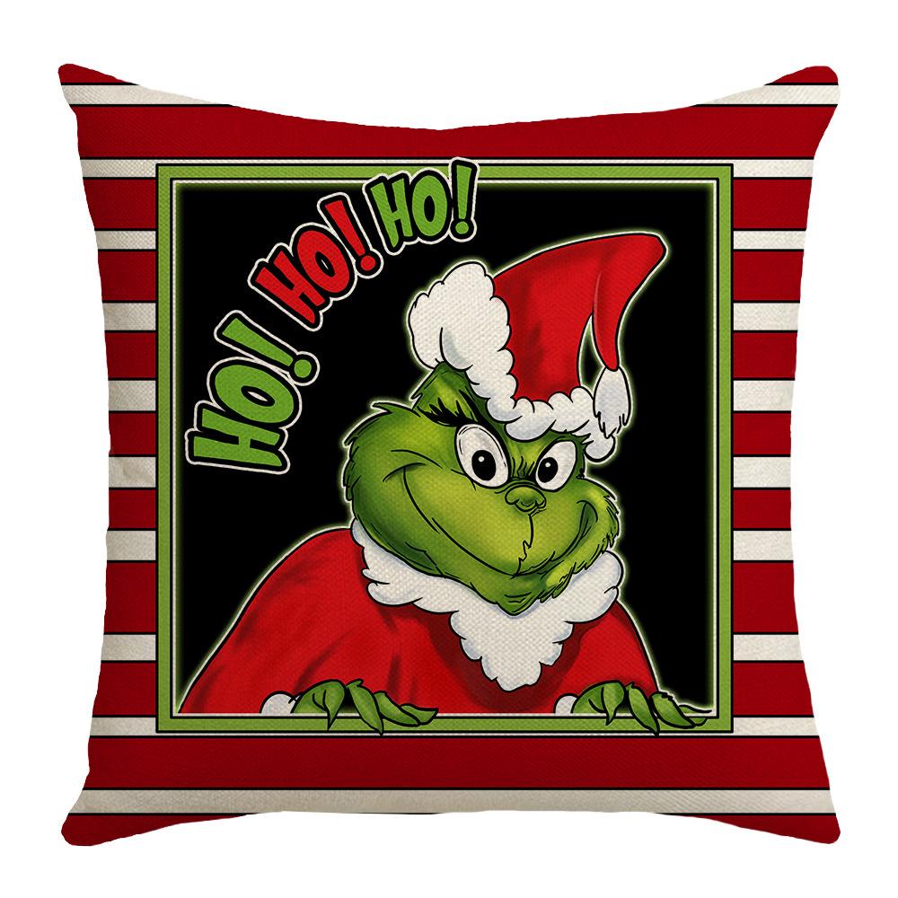 New Christmas Pillow Cartoon Santa Hat Striped Polka Dot Home Cushion Pillow Case