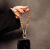 Amber Cracked Beaded Phone Chain High-end Handmade Beaded Short Strap Bag Pendant Wholesale