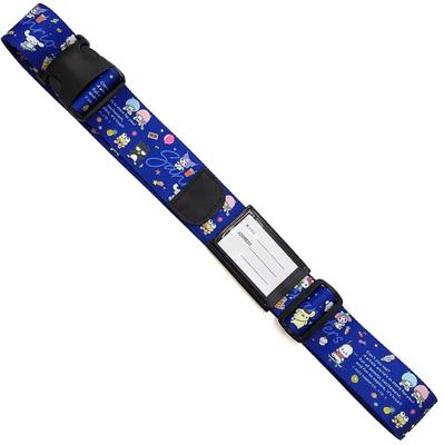 SANRIO Postacie Pasek Walizka Jedno Dotknięcie Mocowanie Bagażu Urocza Postać Nazwa Sanrio Wygodne Towary Podróżne Dobre Wyprodukowano w Japonii Cudowny Granatowy