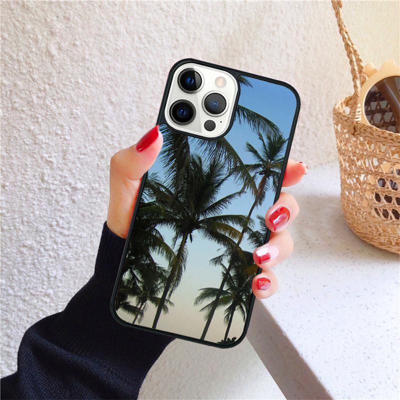 palm trees sky soft Phone Case Cover For iPhone 17 Air 16 15 14 12 13 Pro Max Plus coque Shell Fundas
