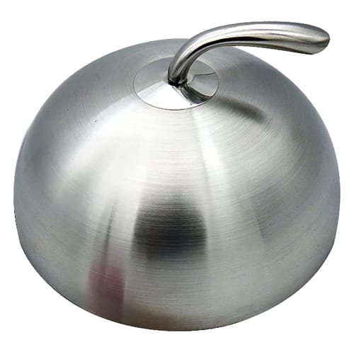 

Oidnvay 1 Piece 20cm Stainless Steel Steak Cover, Teppanyaki Dome Dish Lid, Household Round Oil-Proof Metal Food Cover for Kitchen Cooking