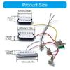 2 Tone 1 Volumes 5 Way Switch Electric Guitar Replacement Part Set Single Coil Pickups with Prewired Wiring Harness Set