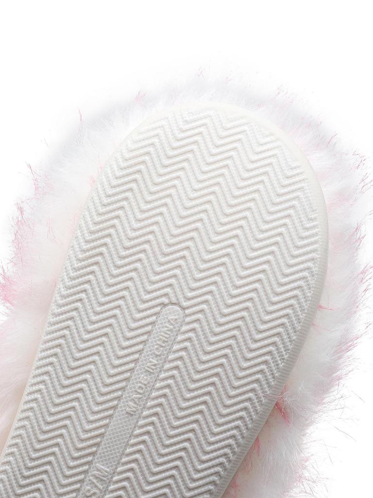 Pantoufles d'hiver en fourrure pour femmes - Fourrure longue, chaudes, antidérapantes, pantoufles d'intérieur en velours épaissi