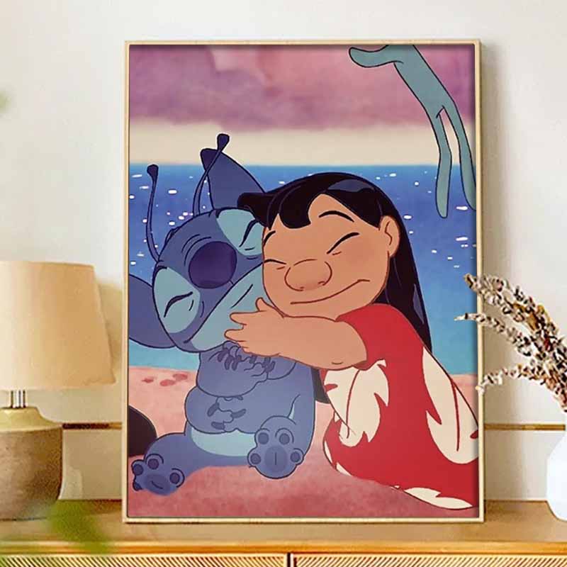 Disney Diamond Painting 5D DIY Stitch & Lilo Diamond Art Diamond Painting Kit Adult/Beginner Gift Idea Home Decor