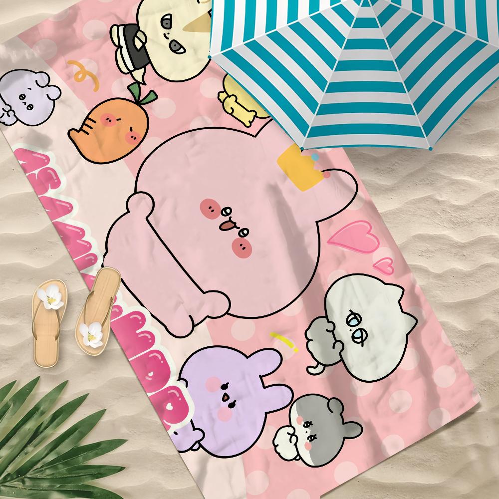 Towel Soft Cute Pool Gift For Travel Gym Shower Camping Quick Dry Sports Large Beach A-Asamimichan Cartoon Towel
