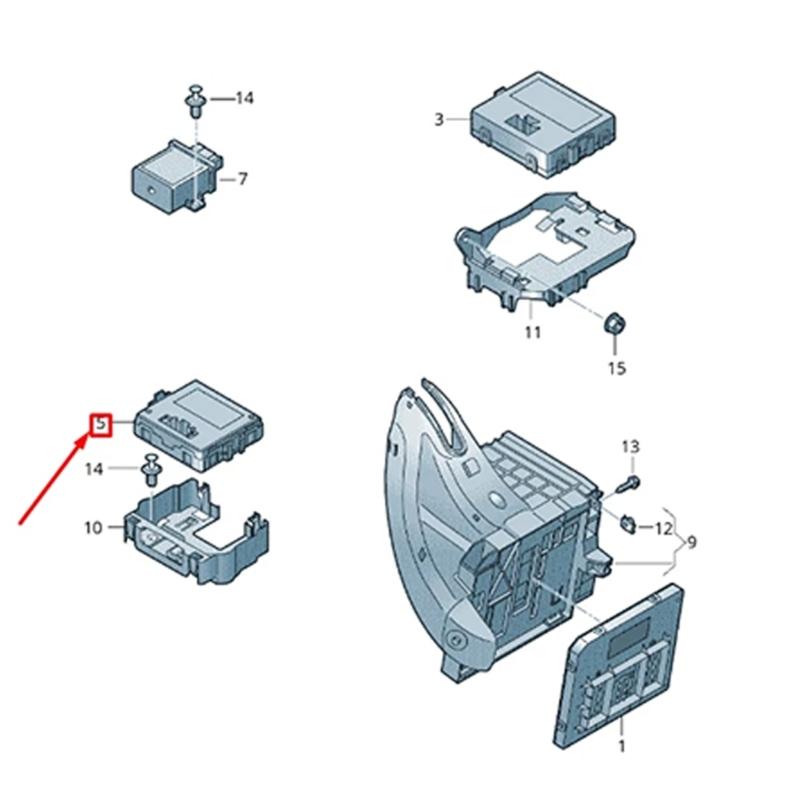 Auto Leveling Headlight Part Replace 3Q0907338C Headlight Range Control Unit Light Leveling Control Module