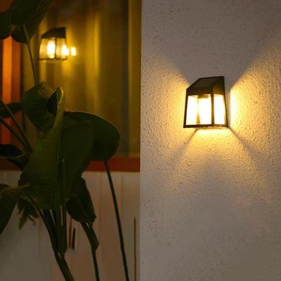 פנס קיר סולארי חיצוני עמיד למים אור שמש שביל גדר מנורה חצר מואר שוטף קיר קישוט גינה נורת טונגסטן
