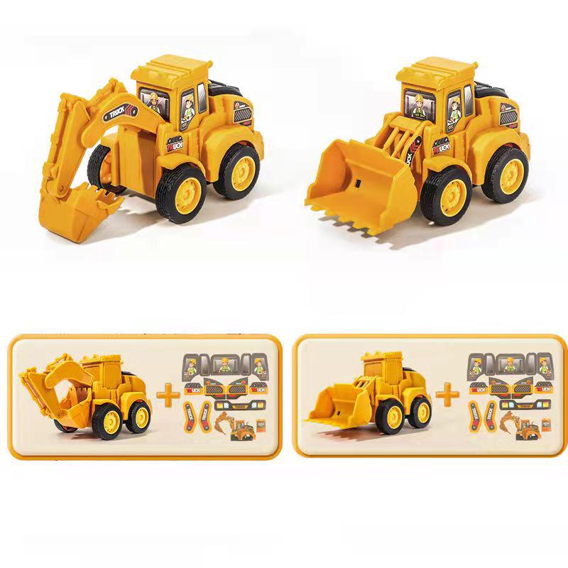 Pull-Back Inertia Engineering Excavator Toy for Kids – Educational Gift for Boys