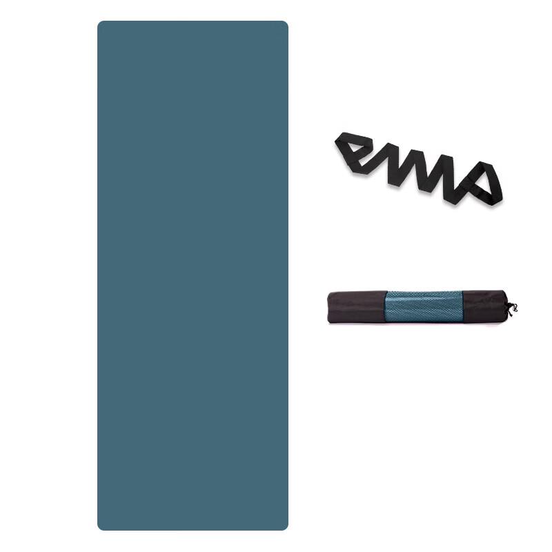 Резиновый коврик для йоги и фитнеса цвета мидии с линиями выравнивания