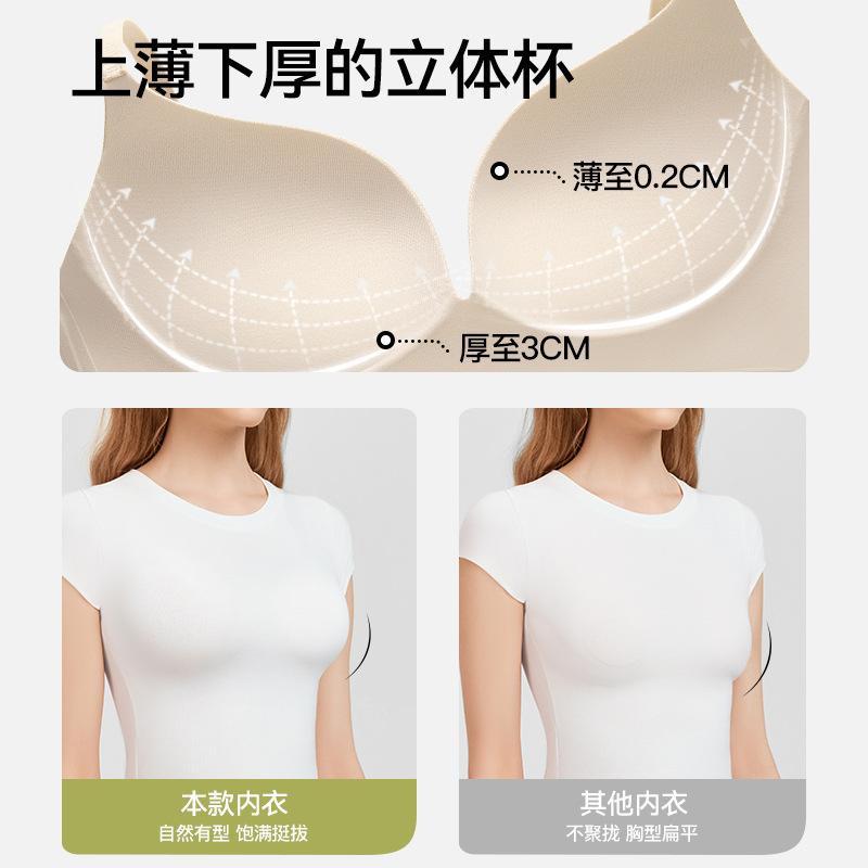 Japanese Seamless Underwear Women's Small Breasts Gather Without Steel Rings, and the New Anti-sagging Bra Is Popular.