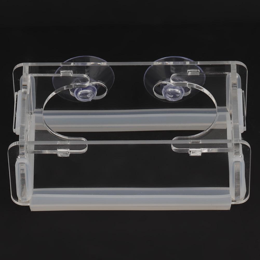 Akrylowy podajnik pokarmu dla ryb do akwarium z przyssawką Prosta instalacja