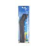 6Pcs Metal Reusable 304 Stainless Steel Straws Straight Bent Drinking Straw With Case Cleaning Brush Set Party Bar Accessory