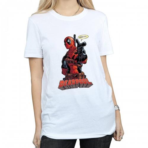 Deadpool Womens/Ladies Hey You Cotton Boyfriend T-Shirt