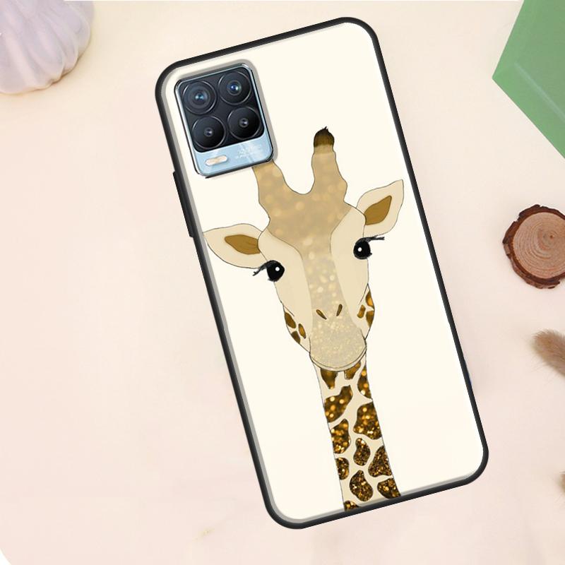 Cute Cartoon Giraffe Case For Realme C75 C63 C61 C55 C51 C53 C35 C65 C67 C71 11 12 13 14 15 Pro Plus GT6 GT7 Pro
