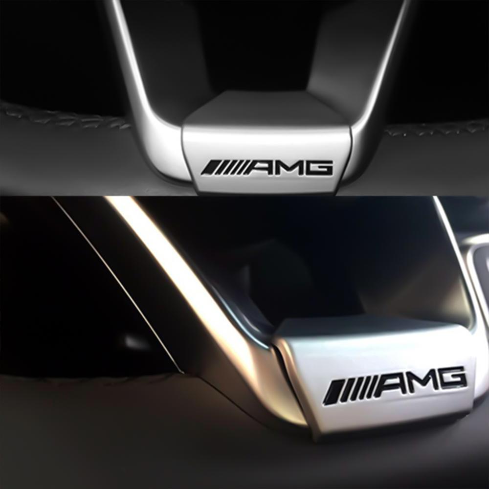 Auto Steering Wheel Sticker Badge Interior Decoration Accessorie for Mercedes Benz W177 C118 W204 W205 Amg W212 W213 GLE GLS CLA