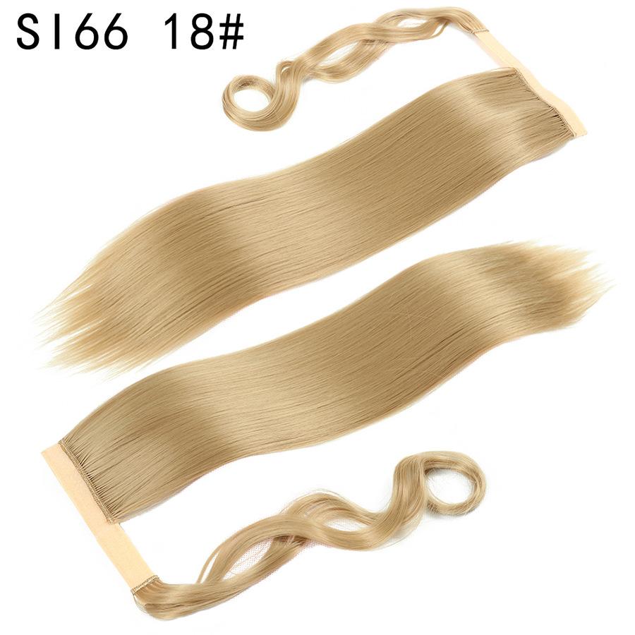 LISI HAIR Synthetic Fibers Are Clipped Onto A Ponytail Hairpin To Extend The Length of A Woman's Hair At High Temperature