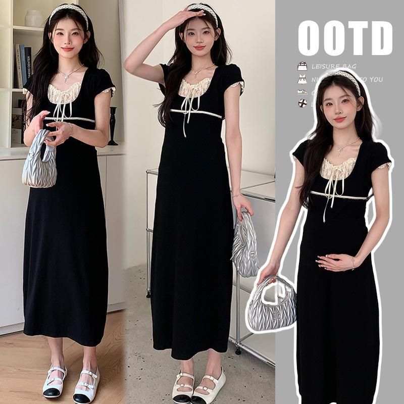 2026 Summer Maternity Little Black Dress M