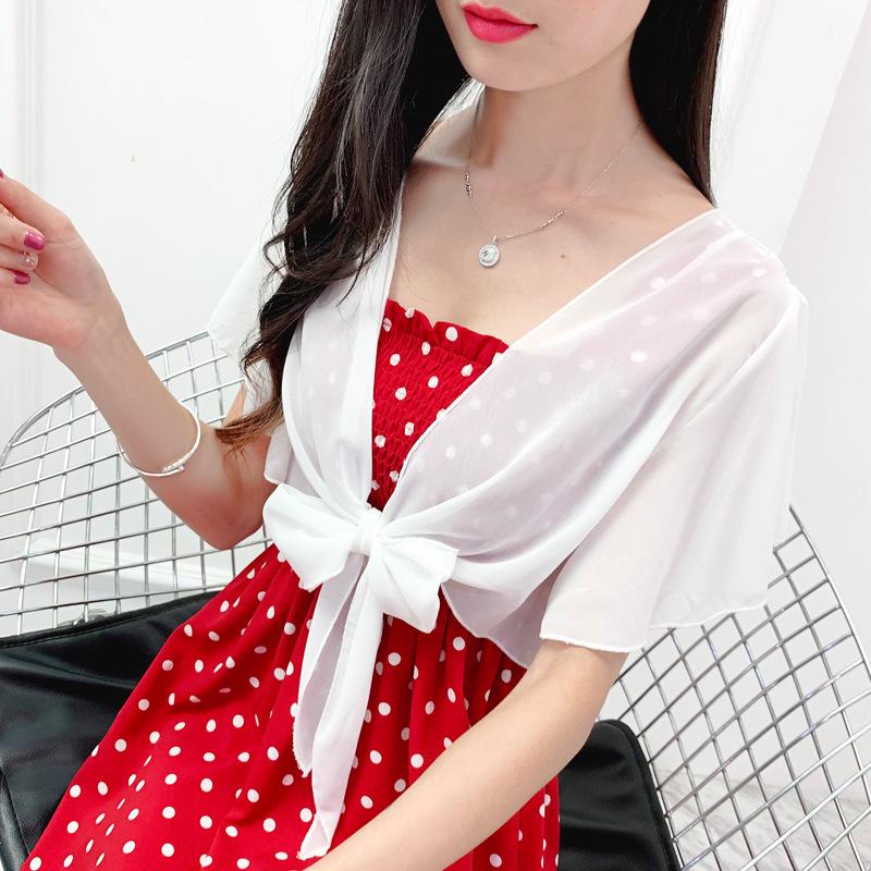 Šifonový šál Ochranné tričko proti slunci - Lehký letní kardigan s vestou