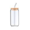 Shangqi 500ml Cold Drink Glass with Lid and Straw