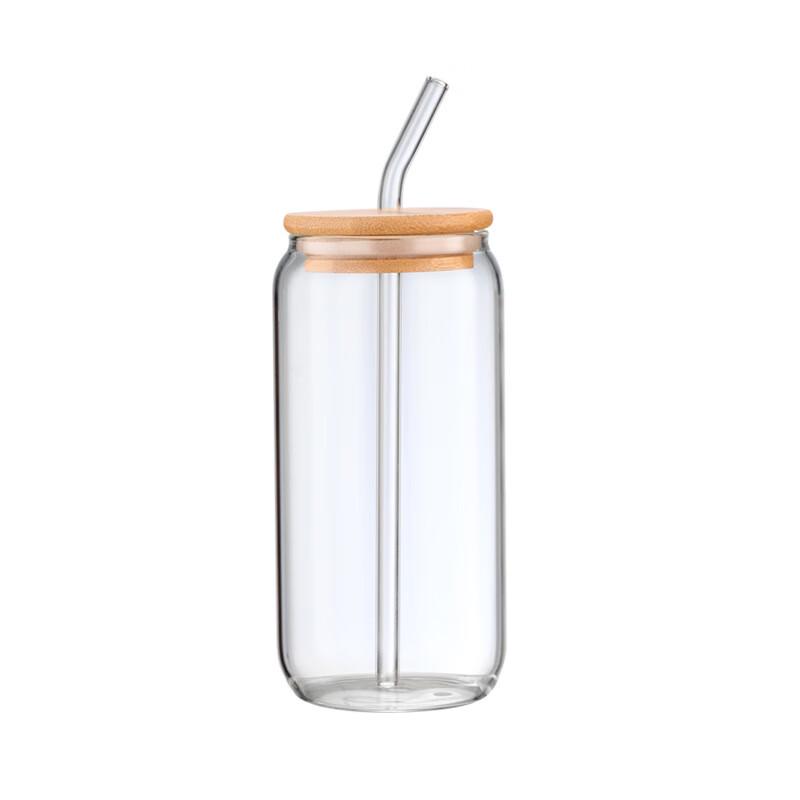 

Chic Glass Cold Drink Tumbler with Lid and Straw