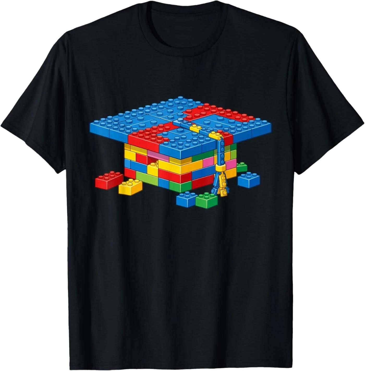 Brick Builder Blocks Graduating Graduate Happy Graduation T-Shirt L