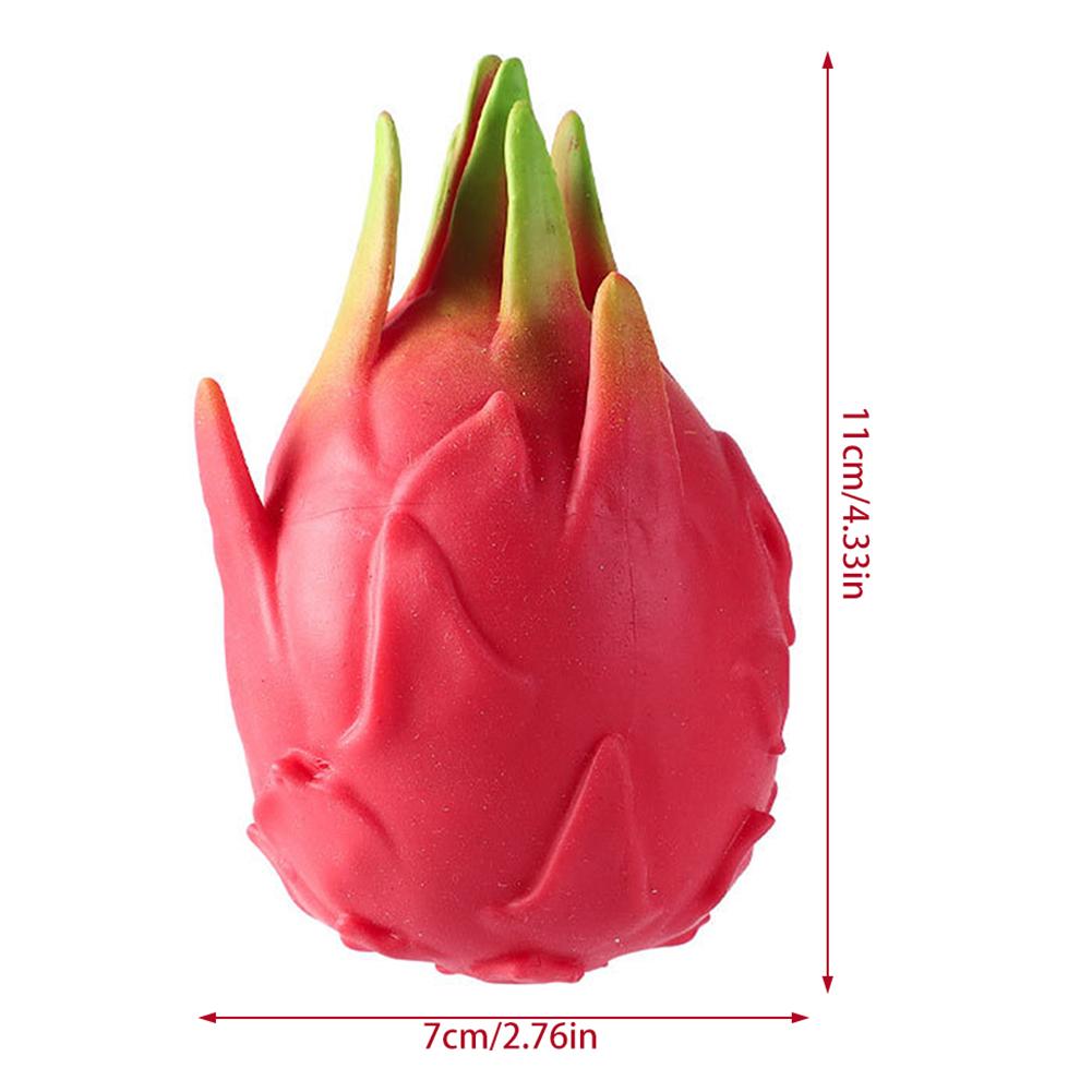 Dragon-Fruit Squishies Squeeze Toy Stress Anxiety Relief Sensory Play Food Shaped Slow-Rising Squishies Students Relaxation