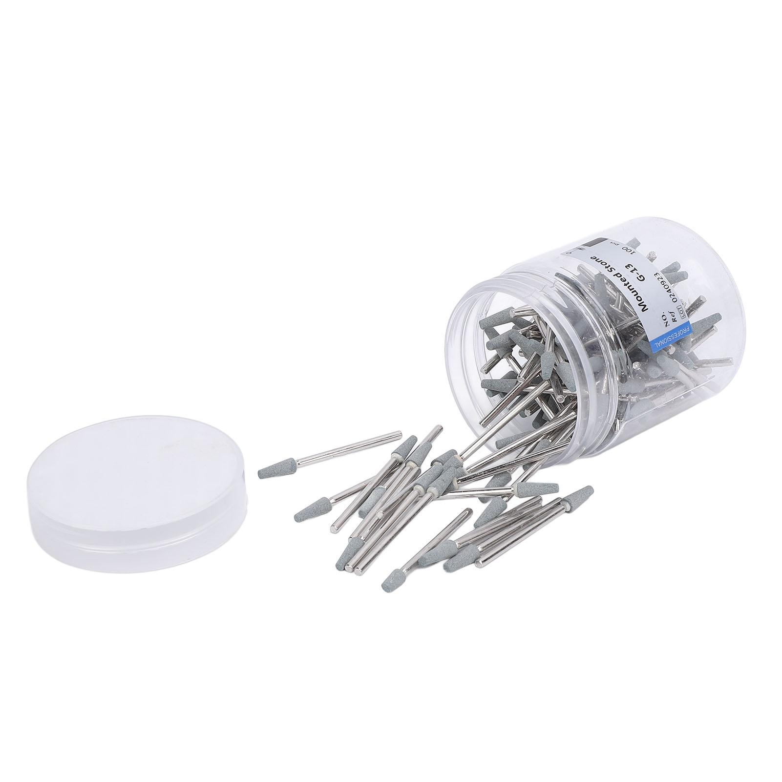 

100 шт. конических сверл для ногтей с кварцевой вольфрамовой сталью, профессиональных, с круглым верхом, для очистки кутикулы