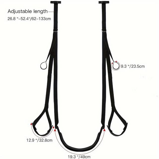 1pc Sex Swing Sex Sexy Bondage Slings Convient aux couples adultes Meubles sexuels pour chambre à coucher avec sangle souple d'assistance de position de siège