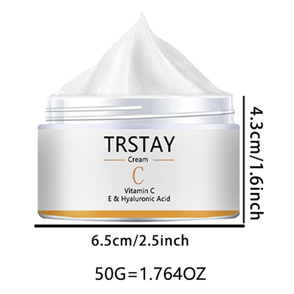 Krém na obličej, krém s vitamínem C, E a kyselinou hyaluronovou, antioxidant, bělící a rozjasňující hydratační krém