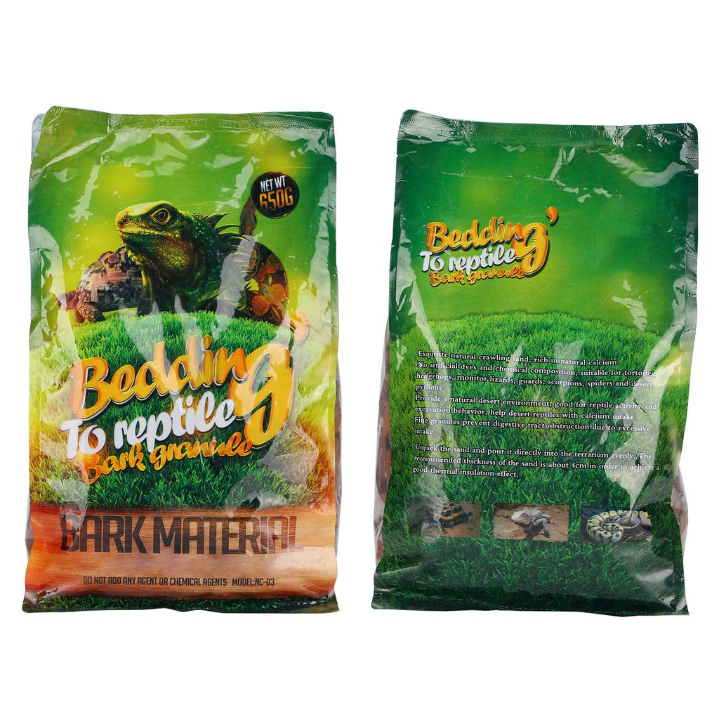 650g Beutel Wald-Gelände Rinde Feine Chips Natürlicher Holzstamm Gelände Substrat für ReptilienKleine Partikel